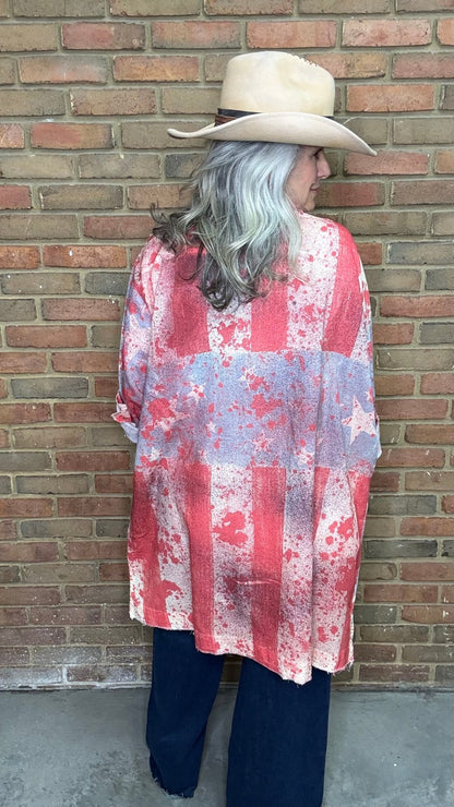 Faded Glory Button Up Top - Vintage Vault Boutique