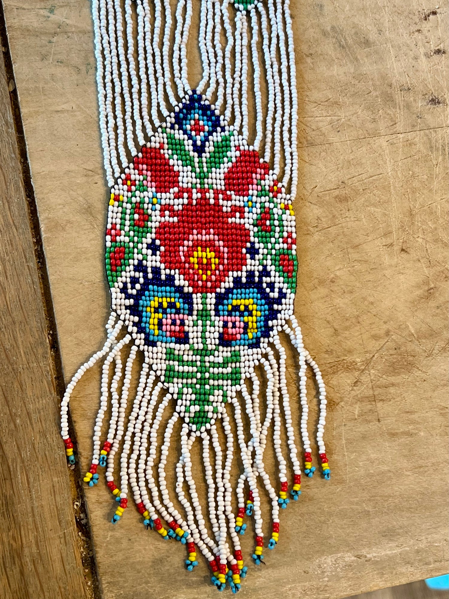 Beaded Shield Necklace