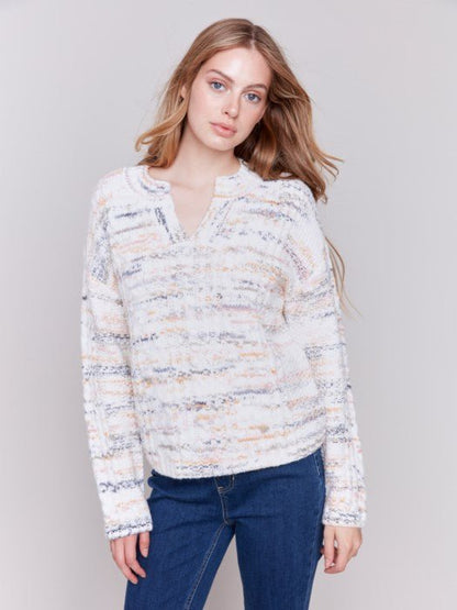 Speckled Yarn Cable Knit - Vintage Vault Boutique