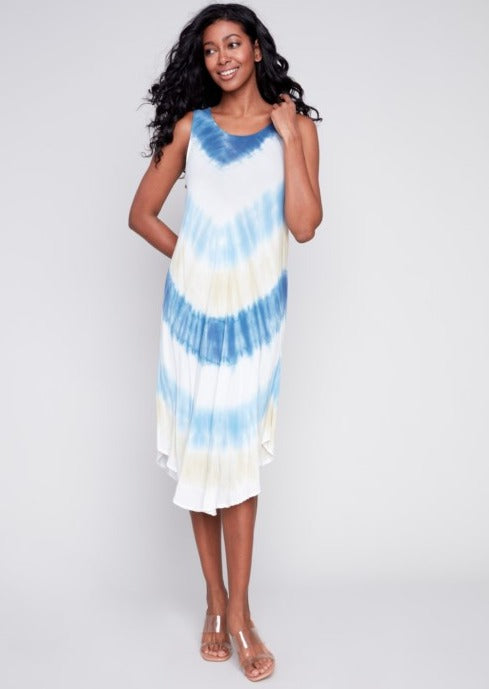 Tie Dye Sleeveless Flare Dress S & M
