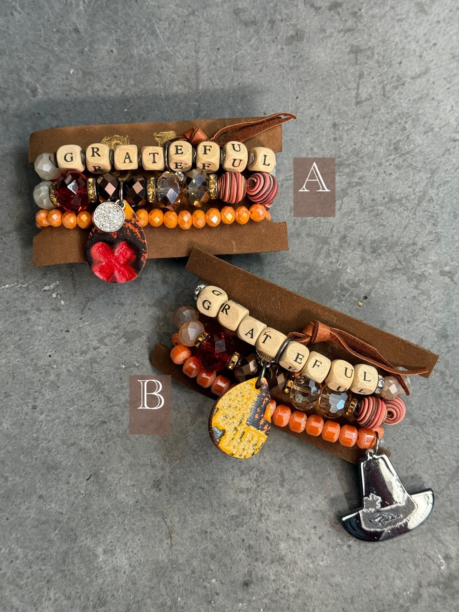 Grateful Stack of Three Bracelets - Vintage Vault Boutique