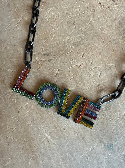 LA LA LOVE Necklace in Multi - Color - Vintage Vault Boutique