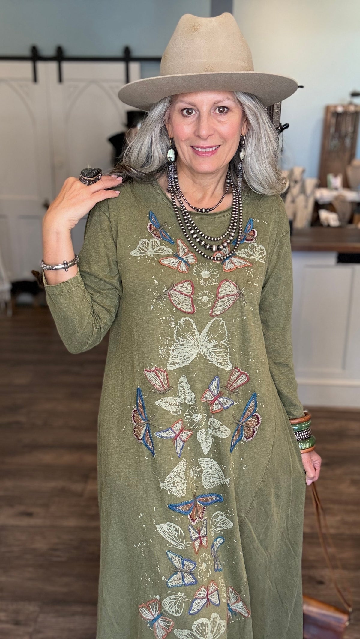 Cheyenne - Embroidery Butterfly Dress