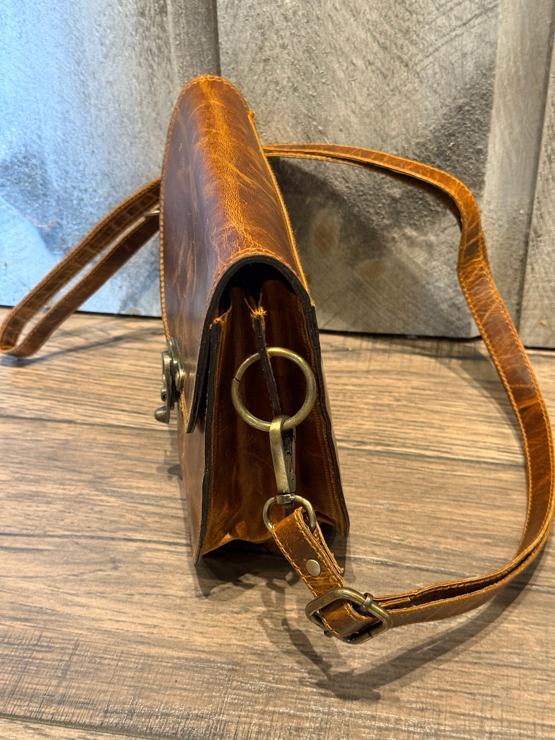 Brown Latch Purse