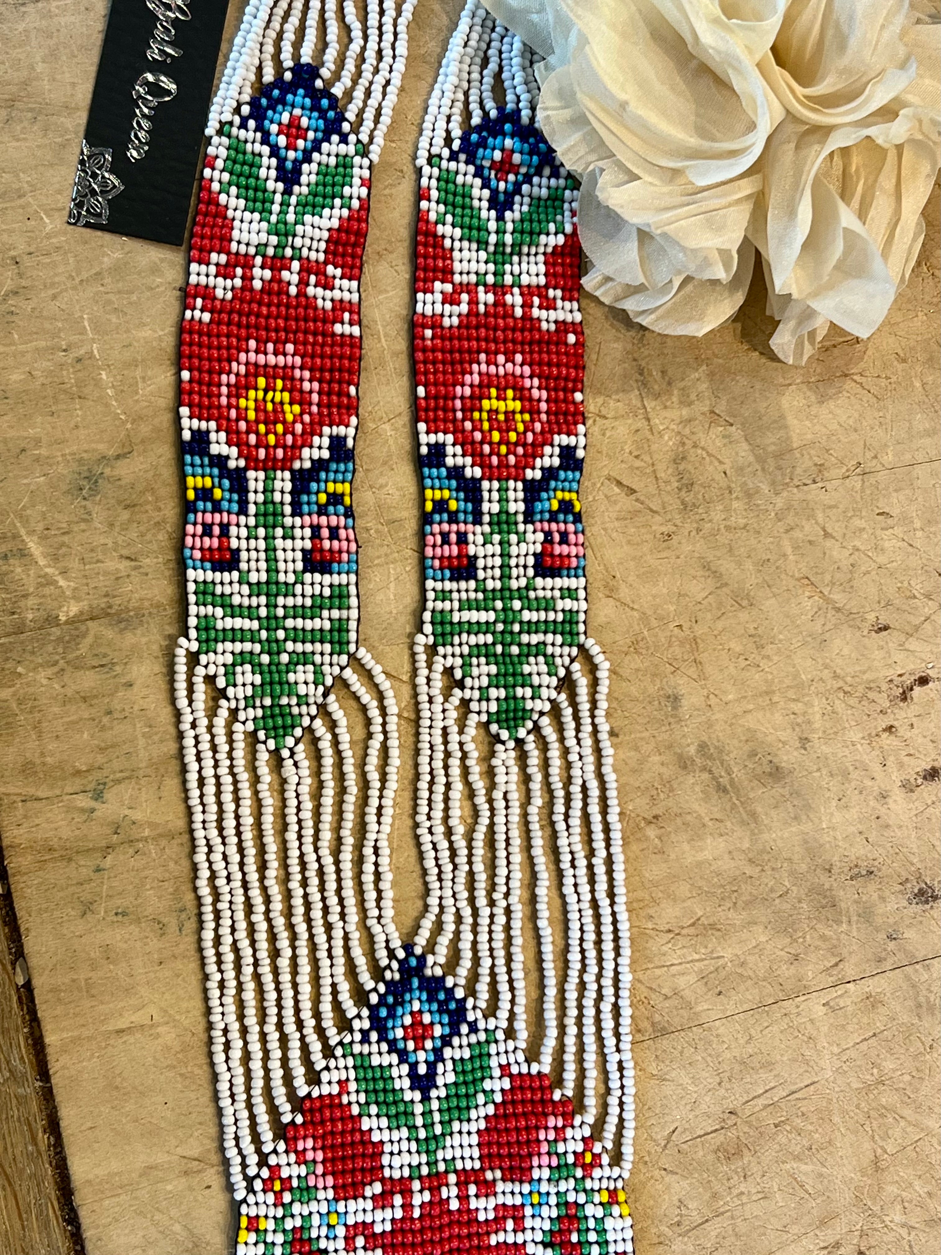 Beaded Shield Necklace