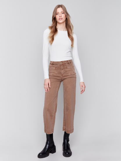 Cropped Flare Leg Pant 