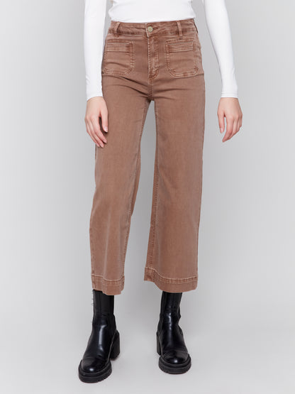 Cropped Flare Leg Pant 