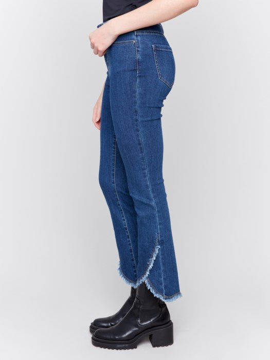 Front Tulip Hem Bootcut Pant