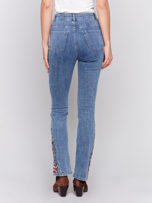 Embroidered Bootcut Pant