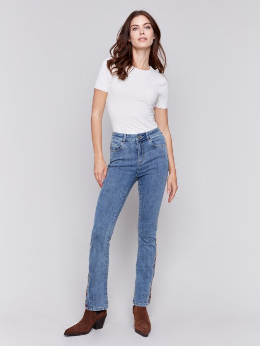 Embroidered Bootcut Pant
