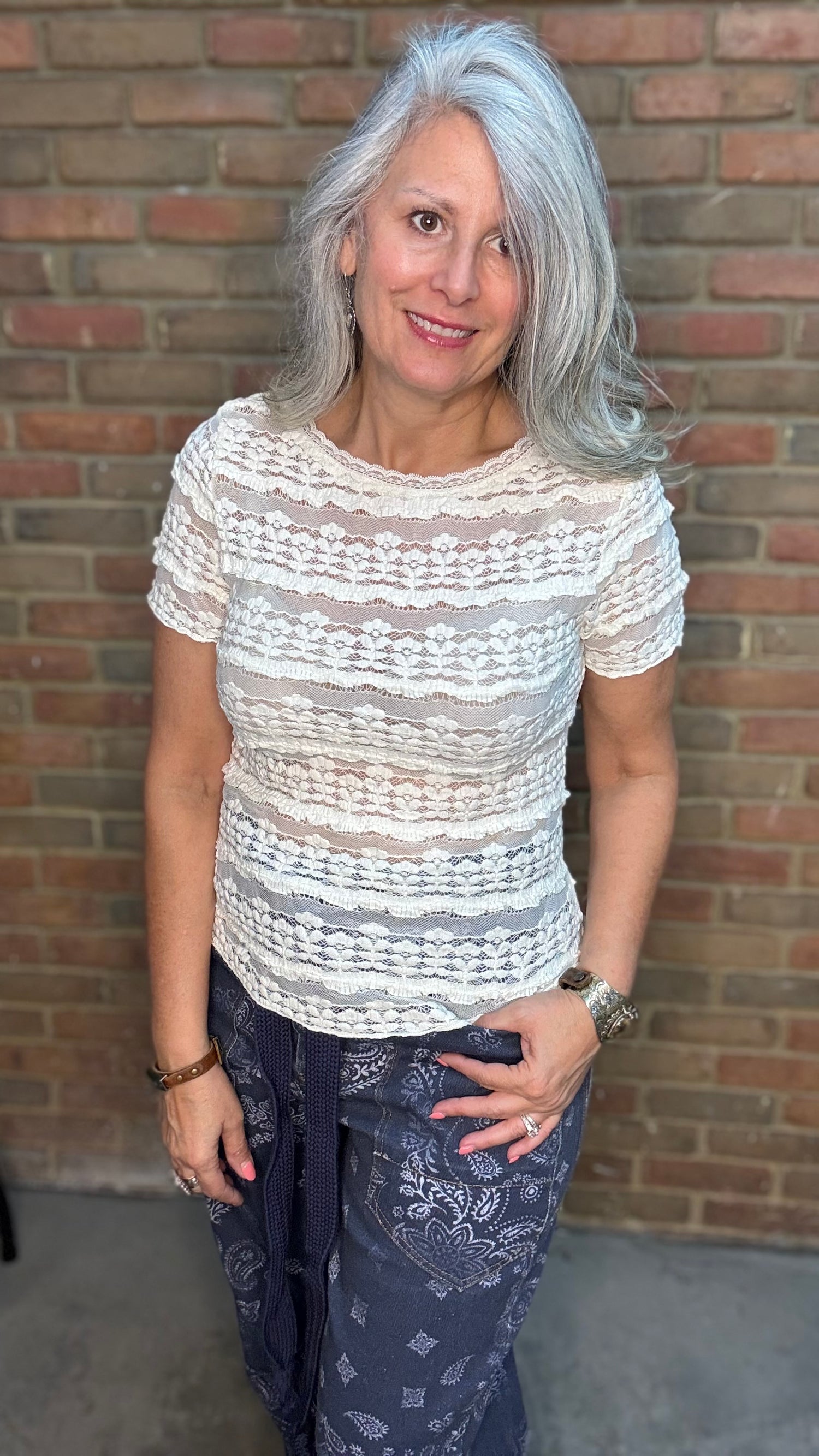 Short Sleeve Round Neck Top