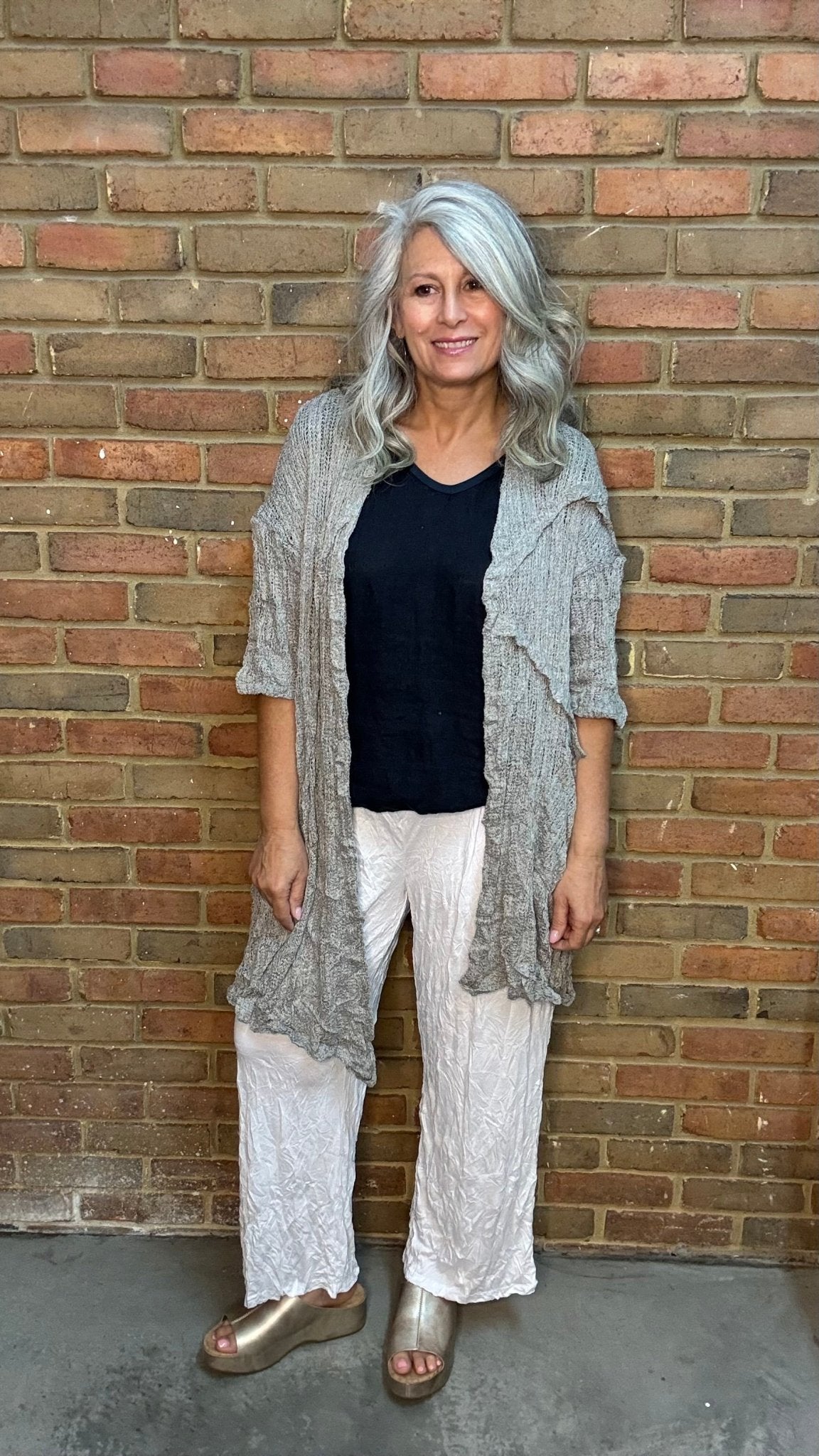 Lucetta Granite Knit Asymmetric Jacket - Vintage Vault Boutique