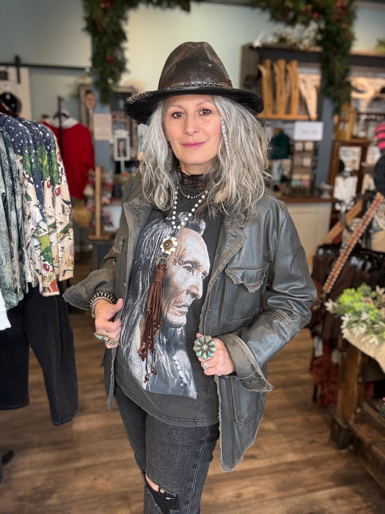 MERYL- DYE LEATHER - Vintage Vault Boutique