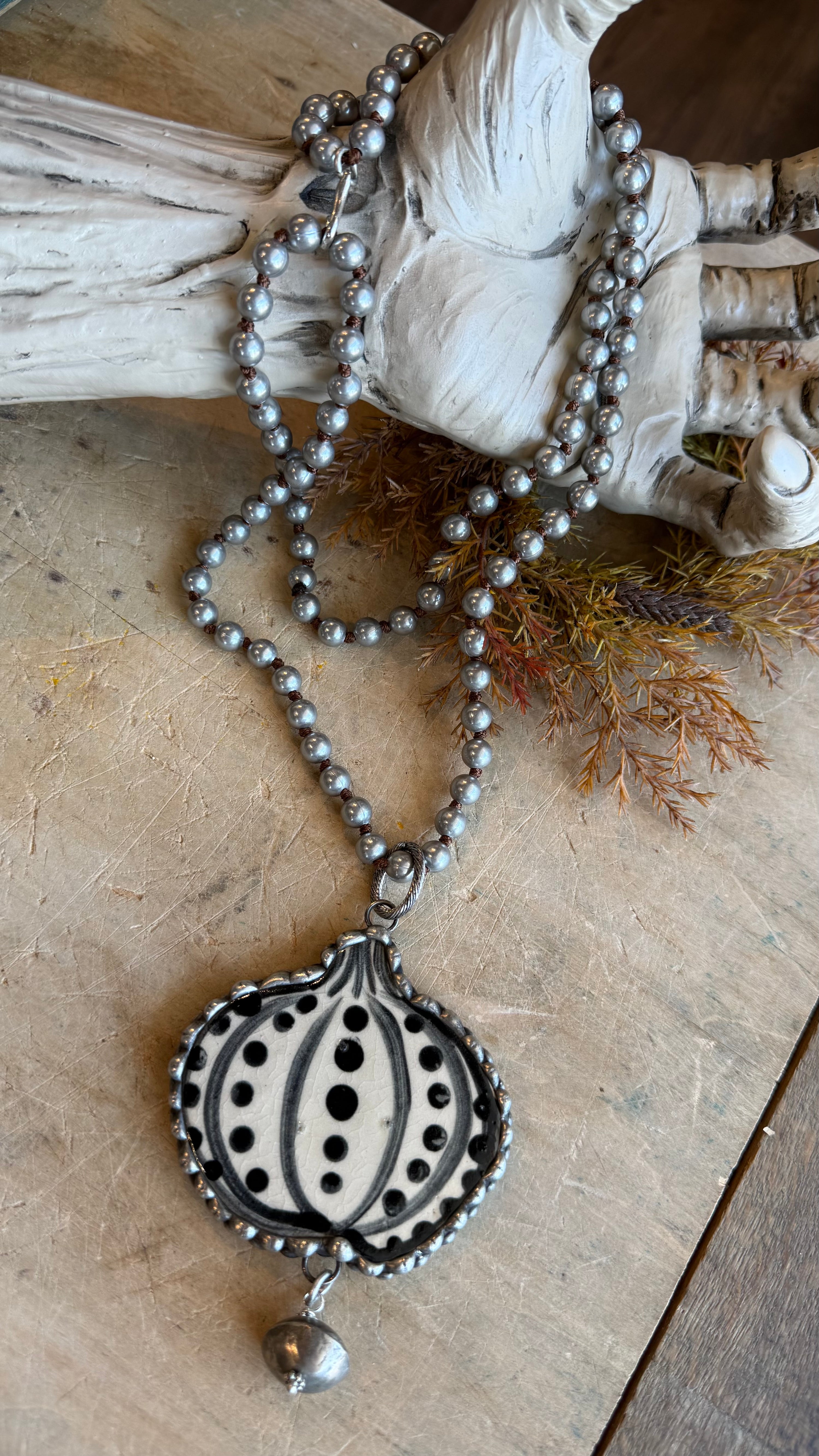 Tim Barton Black and White Necklace