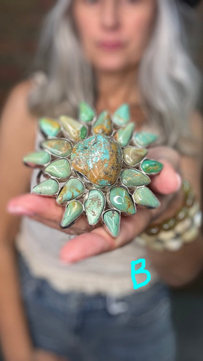 Large Turquoise Cuff - Vintage Vault Boutique