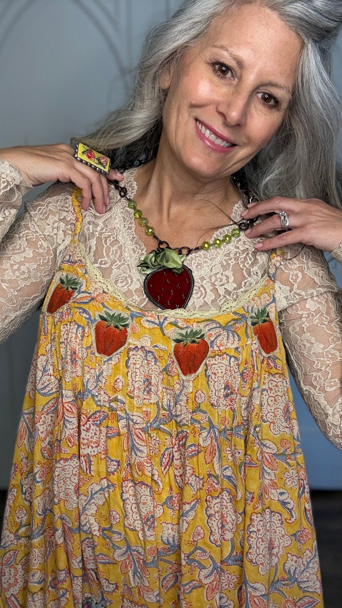 Sunwashed Bloom Dress - Golden - Vintage Vault Boutique