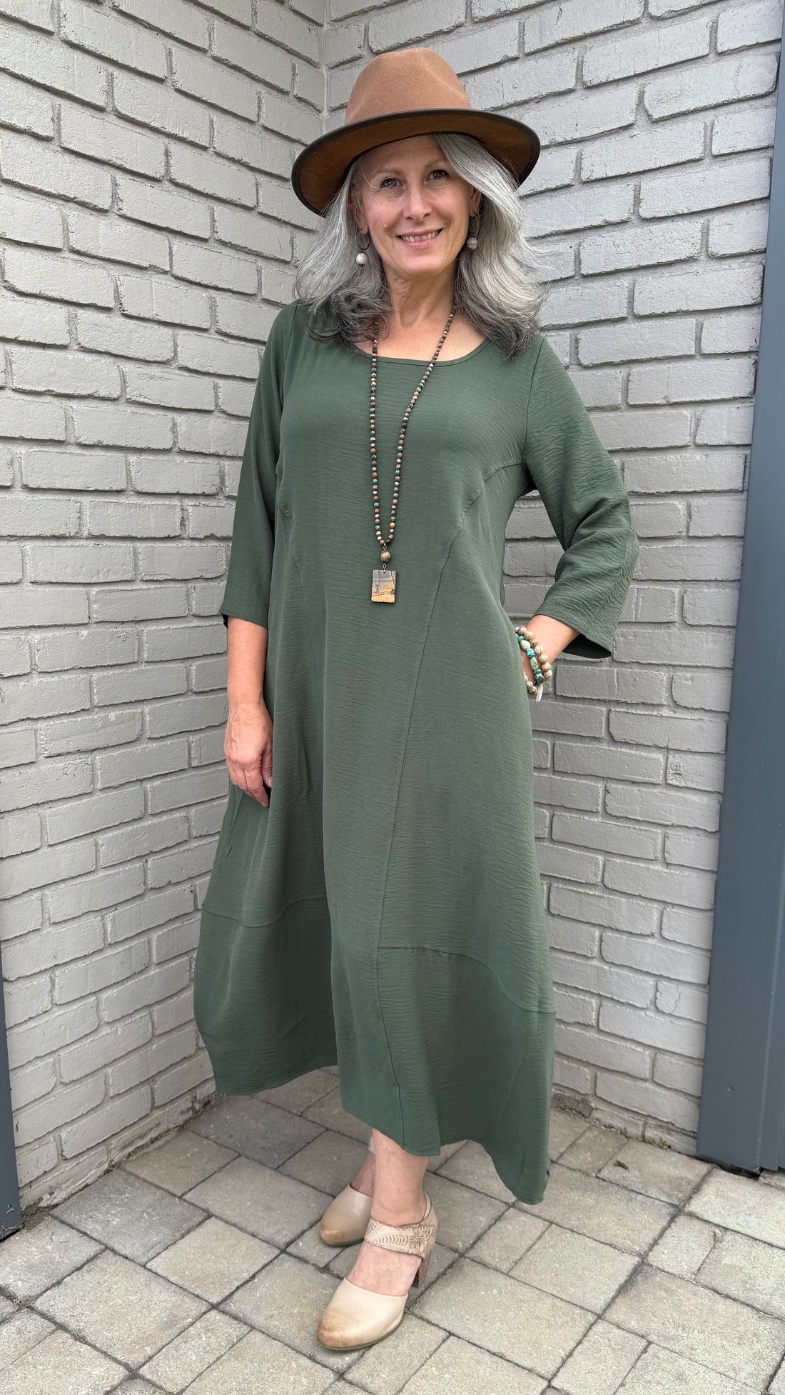 Army Green Airflow Dress