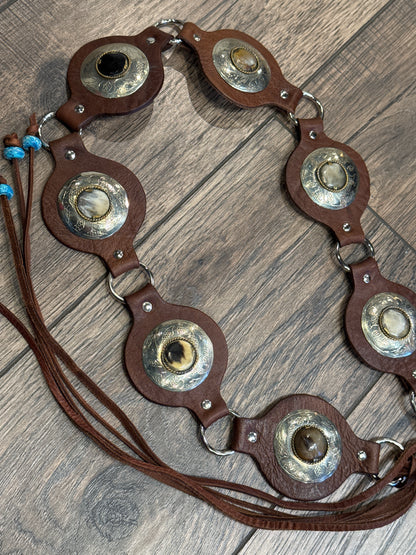 Multy Circle Buckles Tie Belt