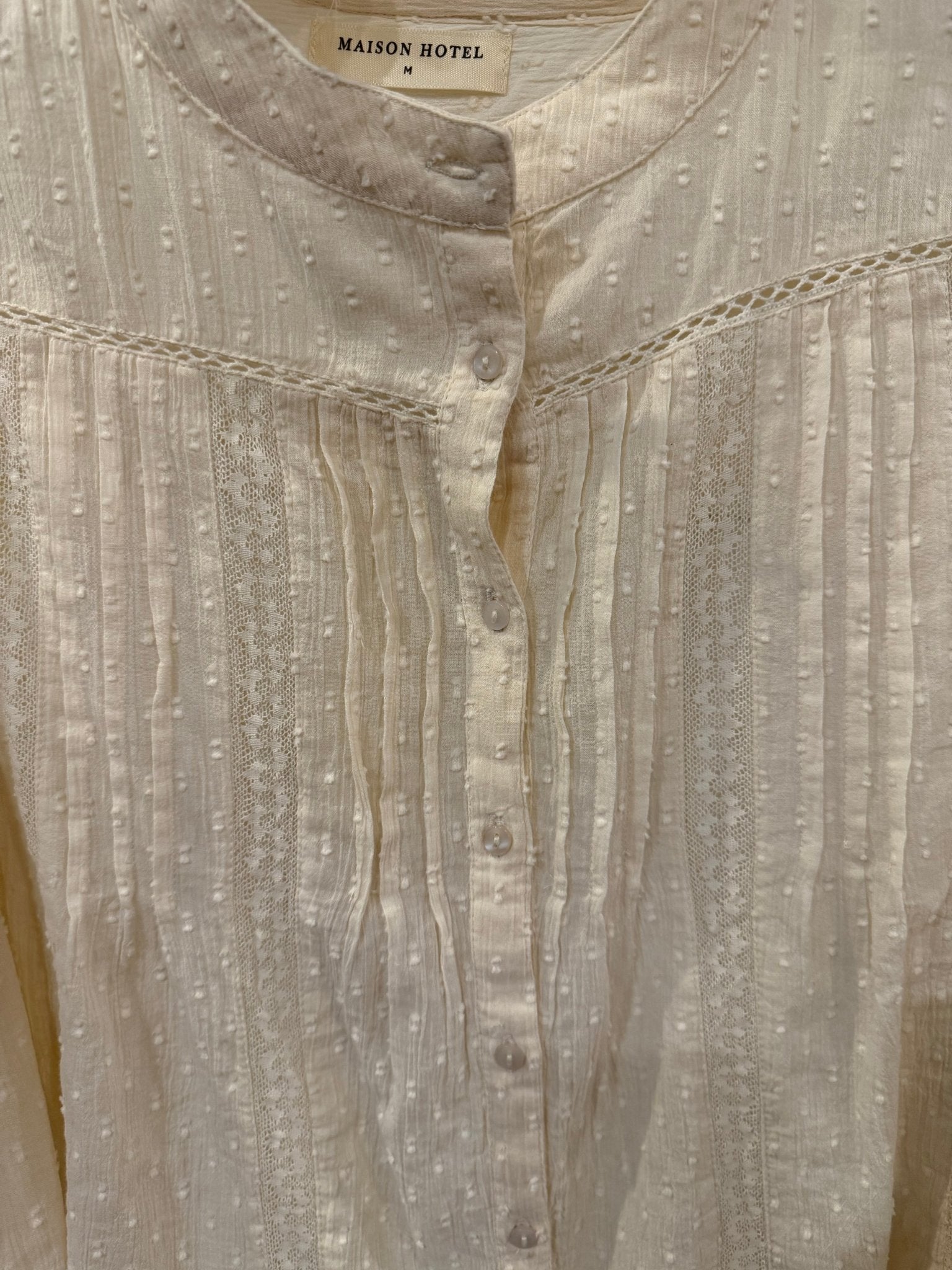 Alberta Blouse - Bone - Vintage Vault Boutique