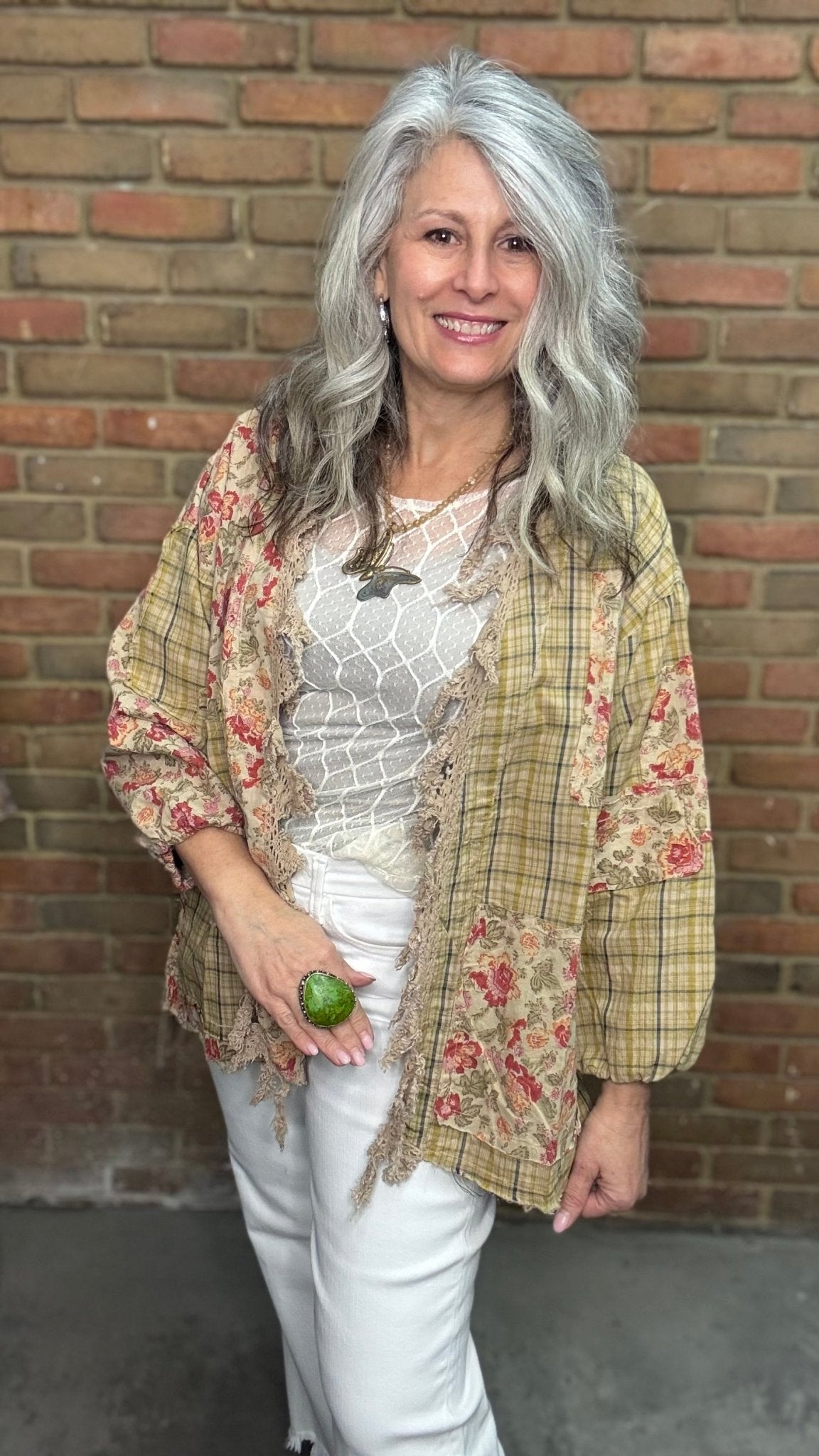 Wildflower Fountain Jacket - Vintage Vault Boutique