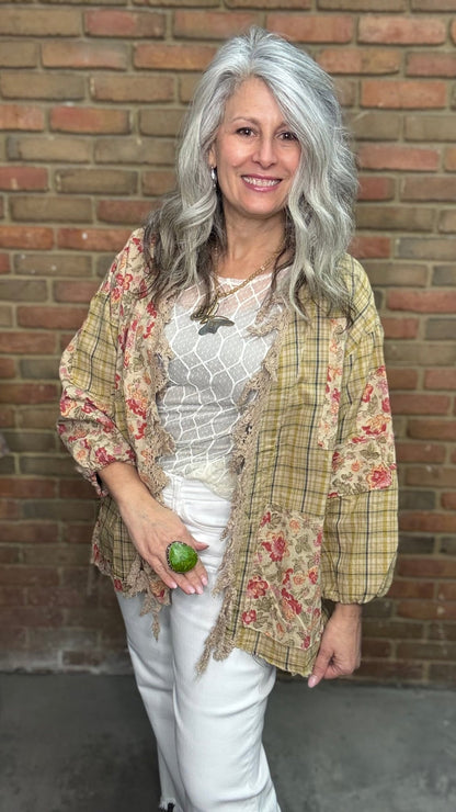 Wildflower Fountain Jacket - Vintage Vault Boutique
