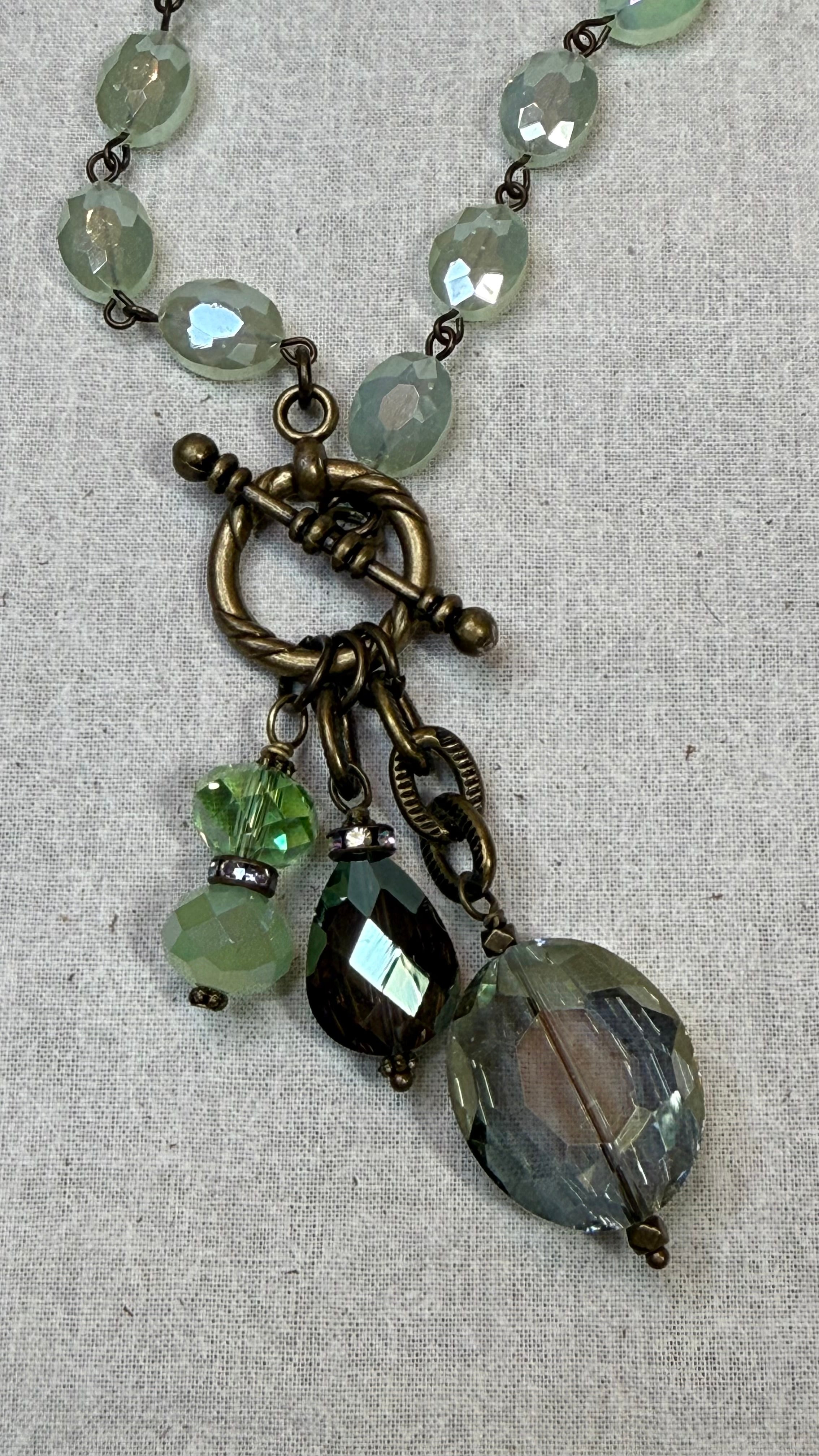 Mint Crystal Beaded Necklace