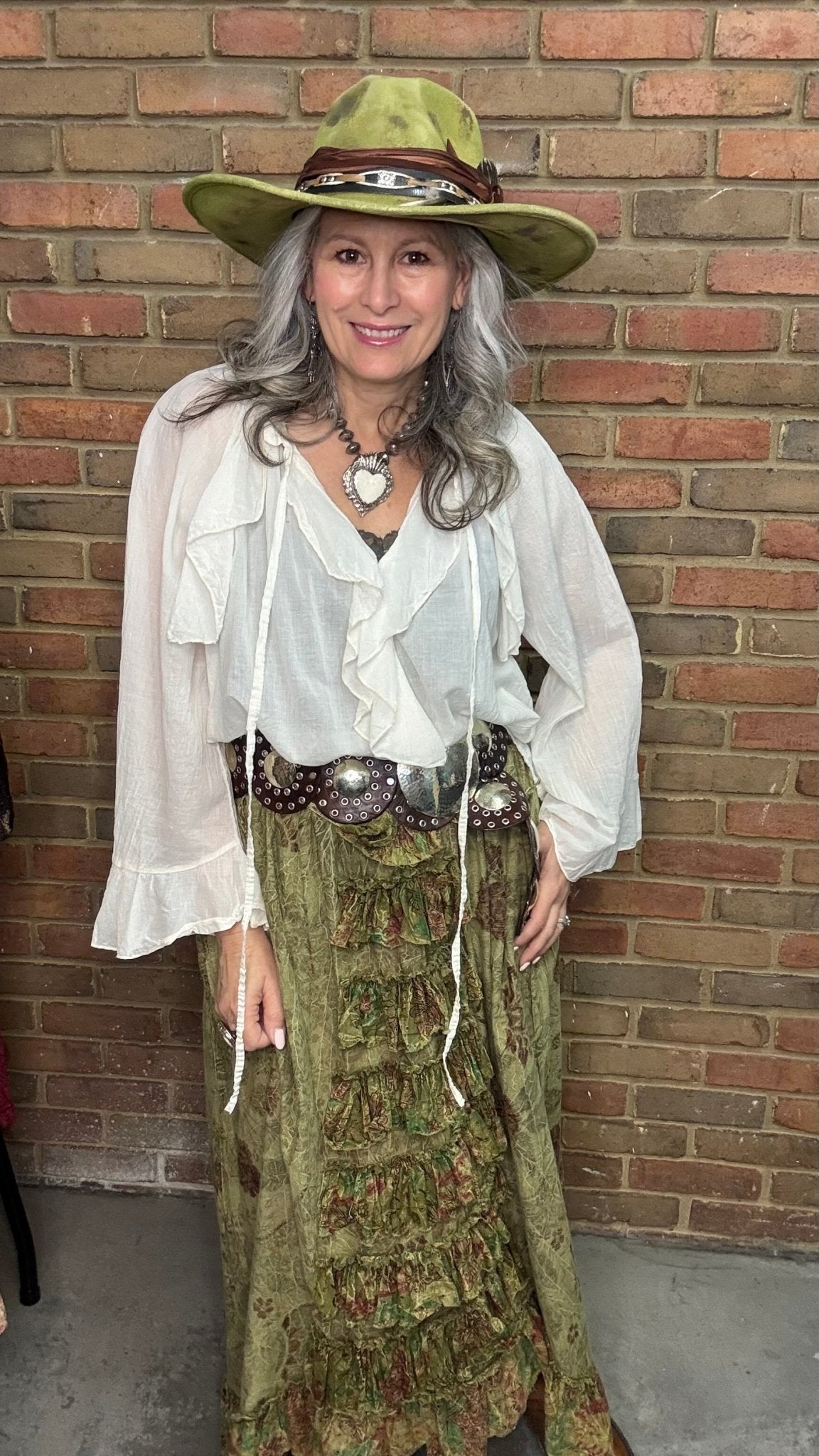 Fields of Dreams Skirt - Moss - Vintage Vault Boutique