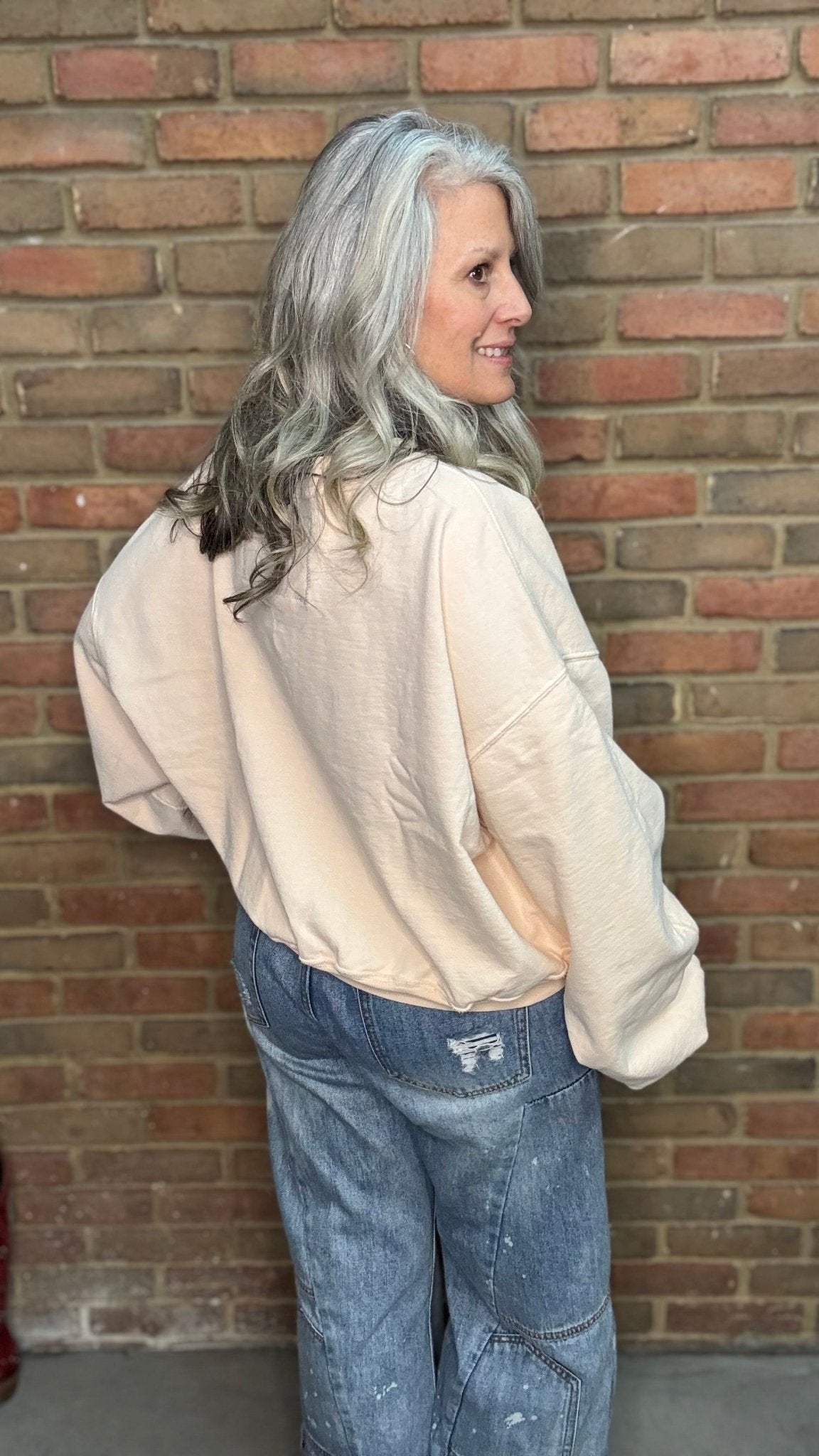Hand Painted Snowman Sweatshirt - Vintage Vault Boutique
