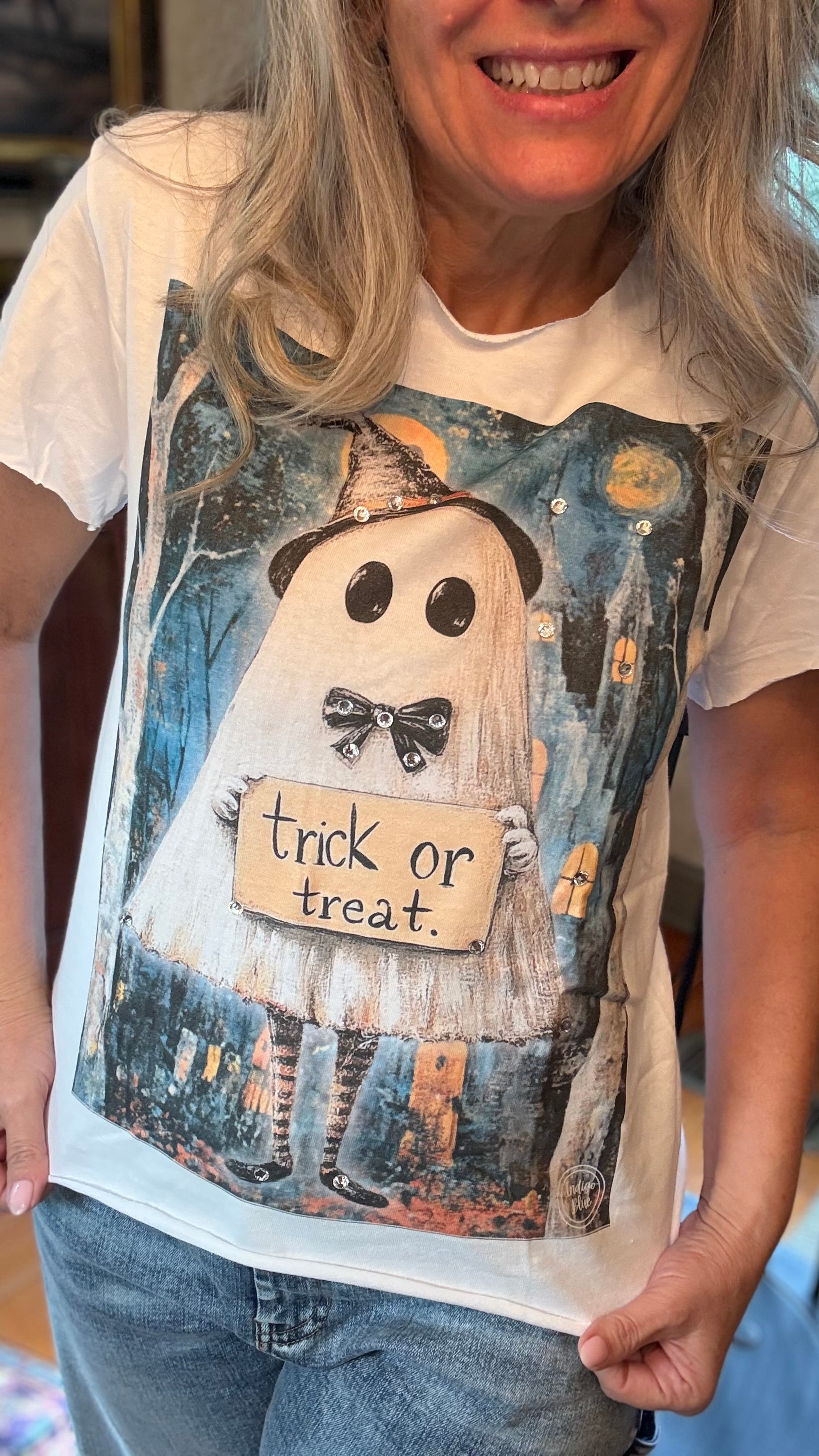 Trick or Treat Witch Ghost Tee