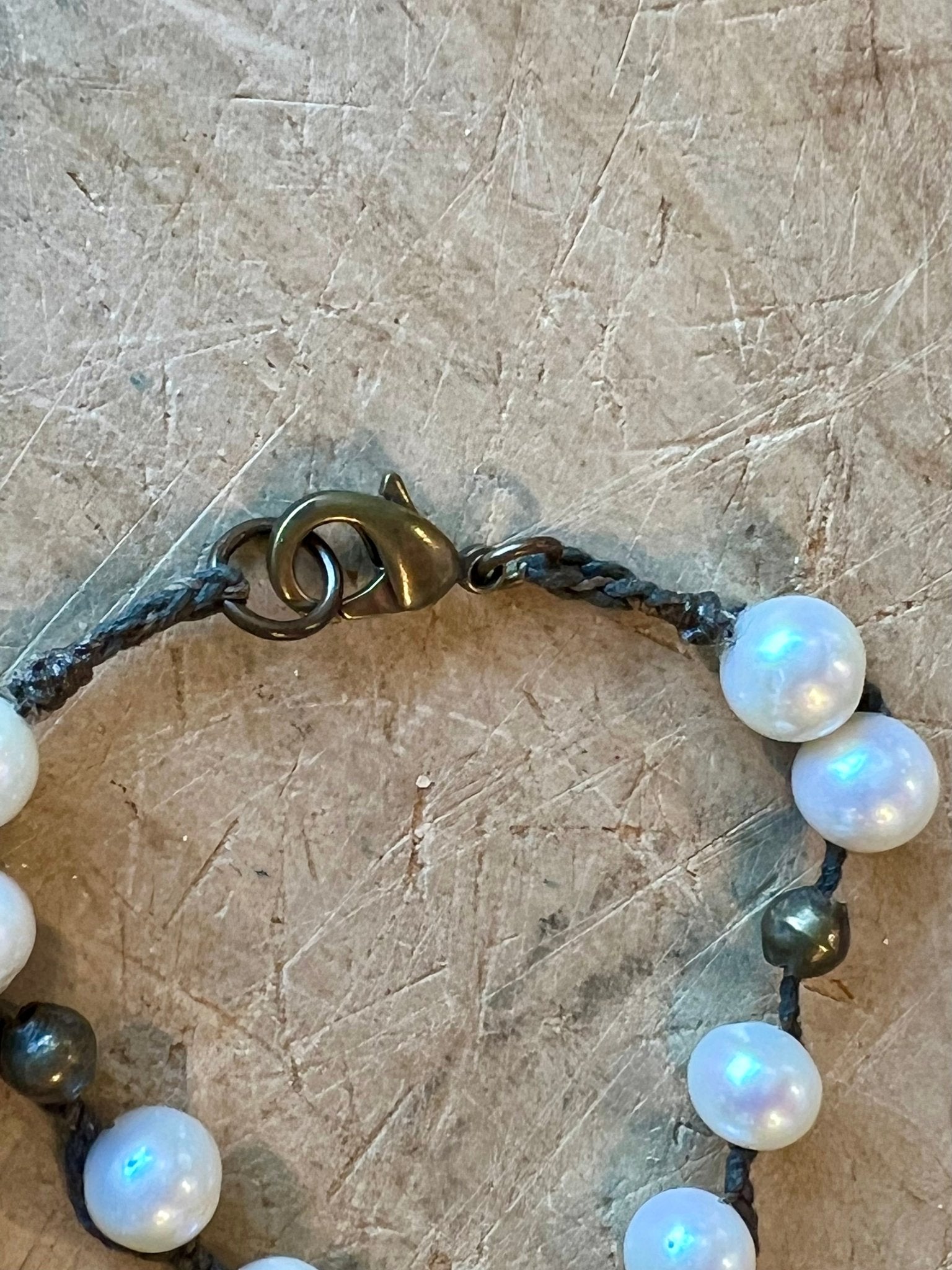 Bone Lady of Guadalupe Pearl Necklace - Vintage Vault Boutique