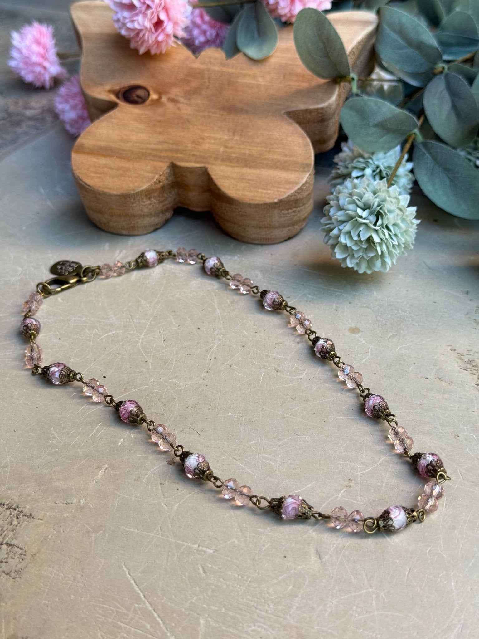 EKD Czech Crystal Necklace - Vintage Vault Boutique