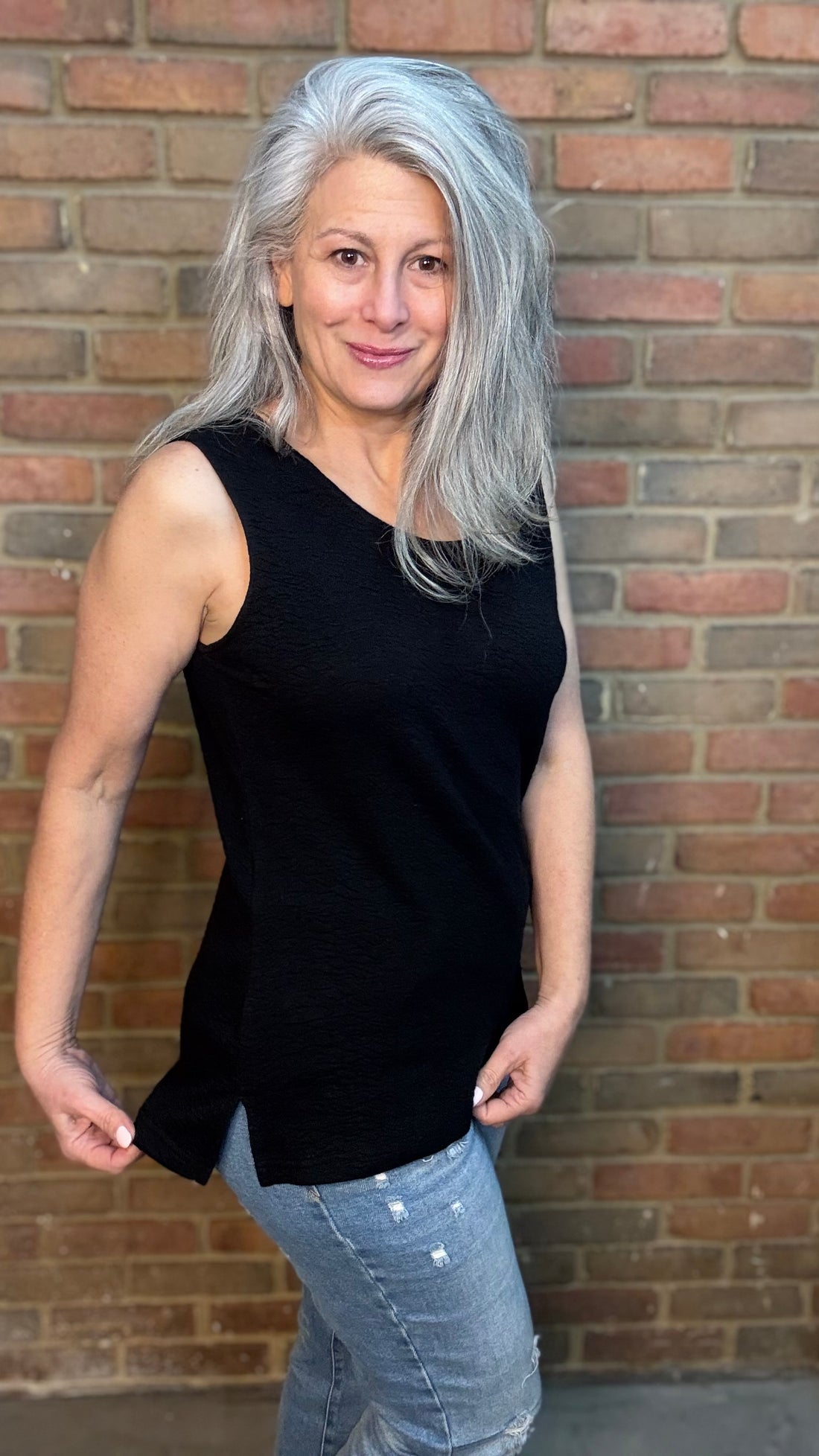 Wanda Knit Tank Black