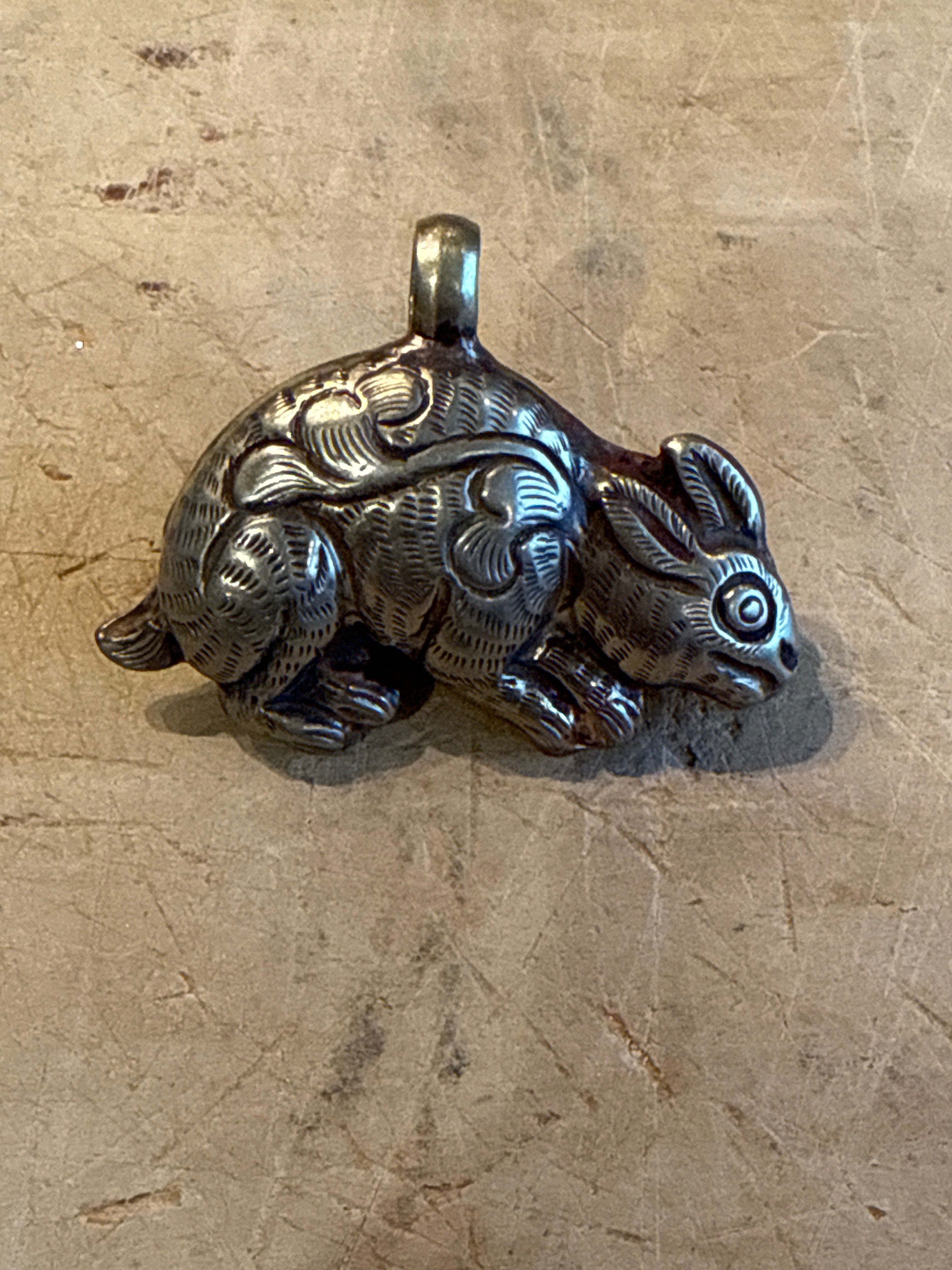 Rabbit with Stone Pendant