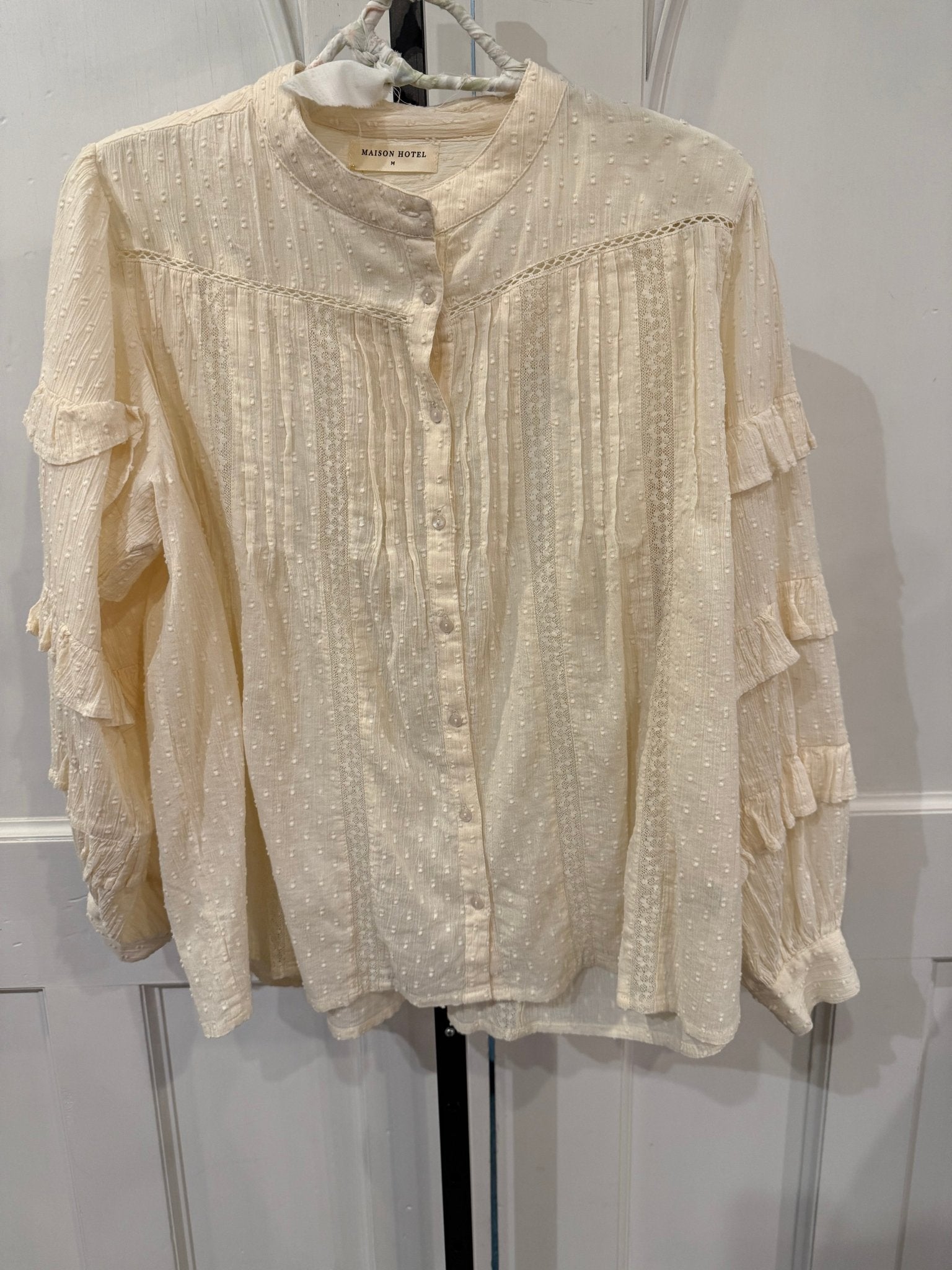 Alberta Blouse - Bone - Vintage Vault Boutique