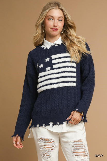 American Flag Sweater