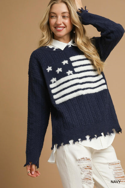 American Flag Sweater