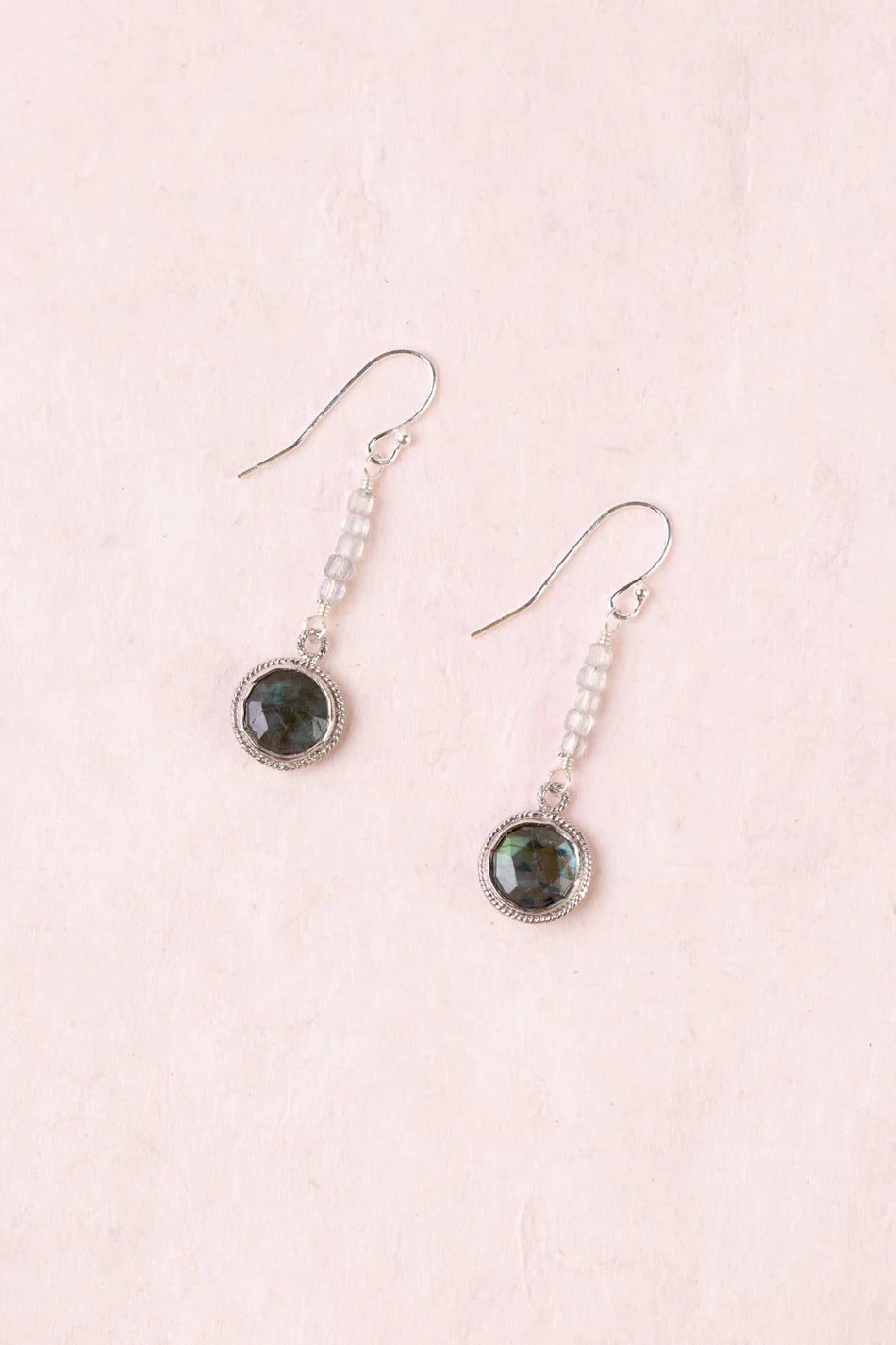 Celestial Labradorite Simple Earrings