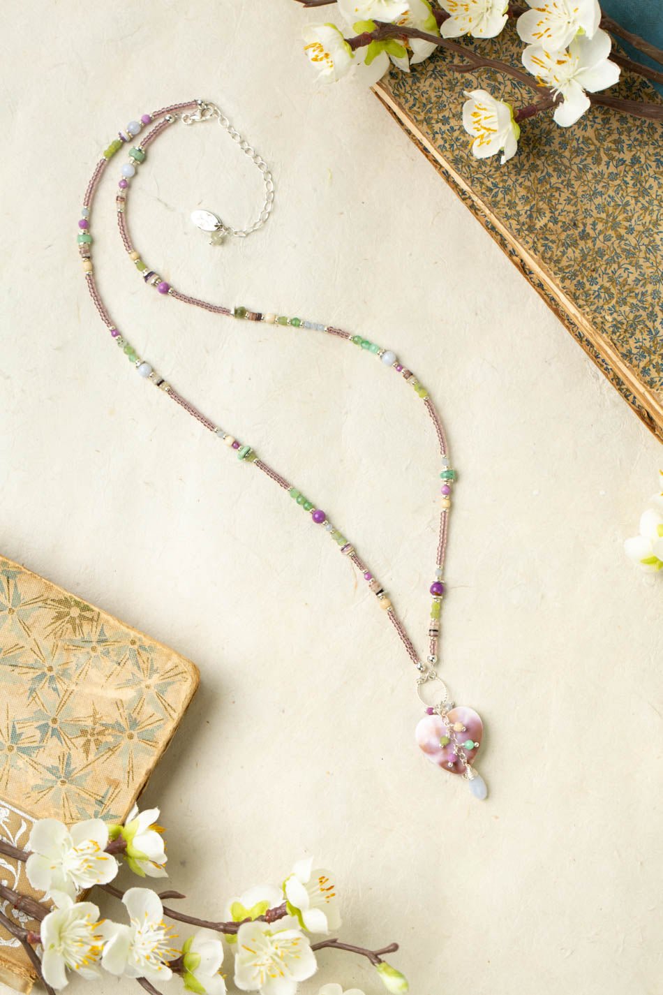 Cave Spring Collage Necklace N003 - Vintage Vault Boutique