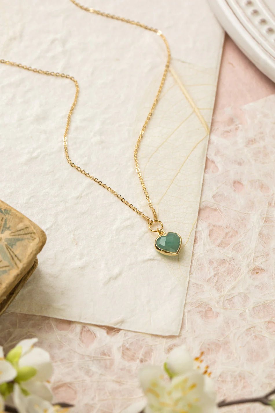 Contentment Aventurine Simple Necklace N006 - Vintage Vault Boutique