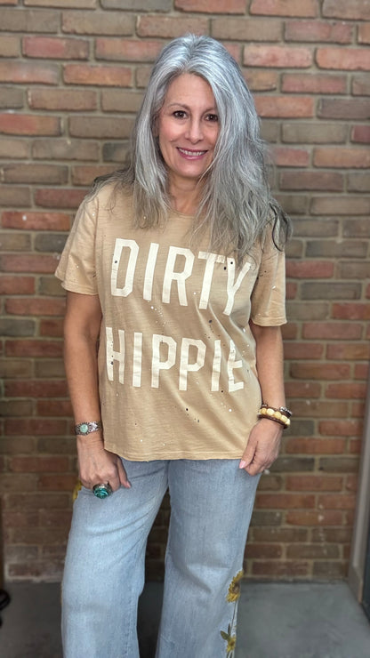 Vintage Hippie Tee-Vintage Tan