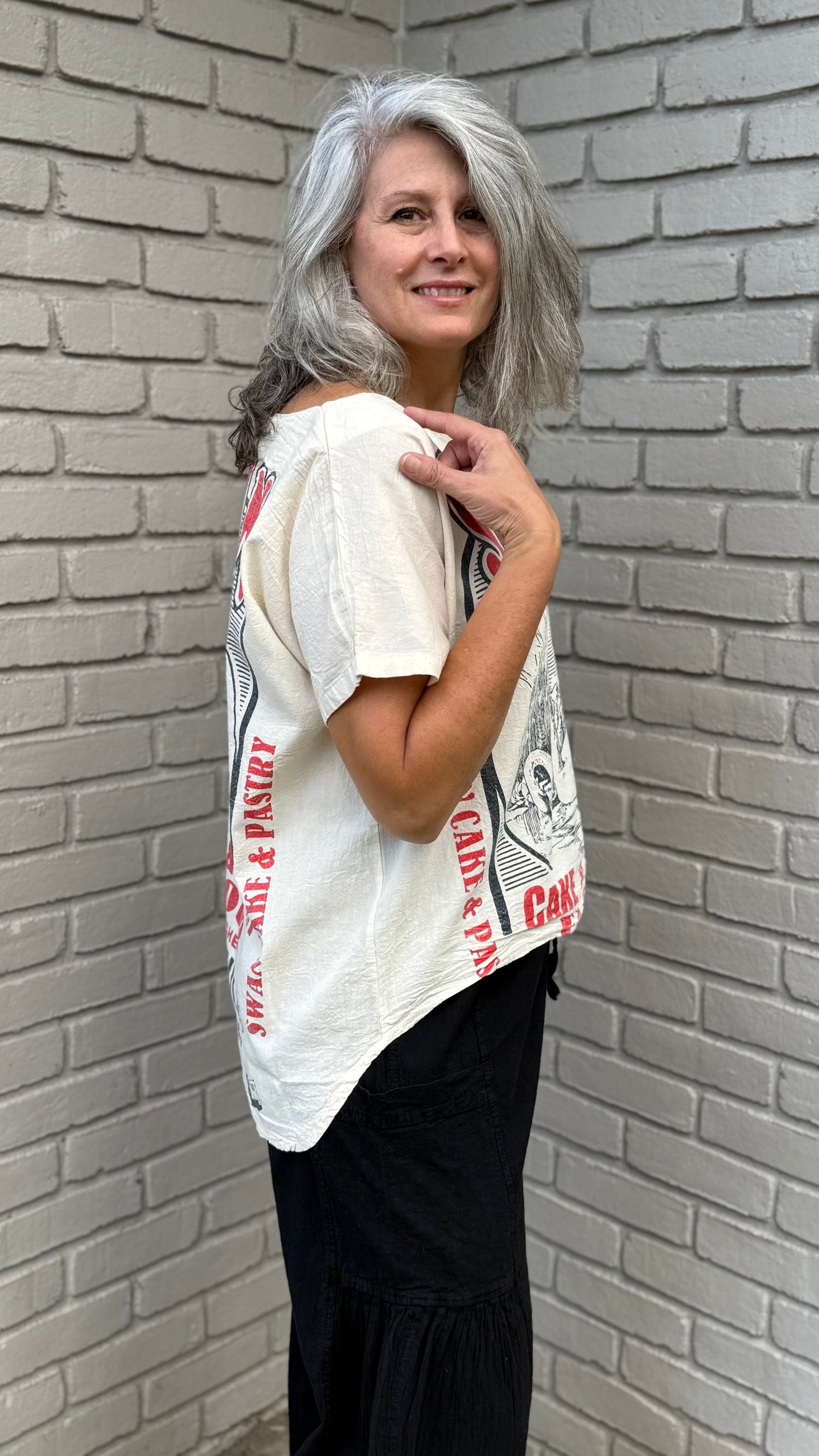 Vintage Swan Flour Hi-Lo Top
