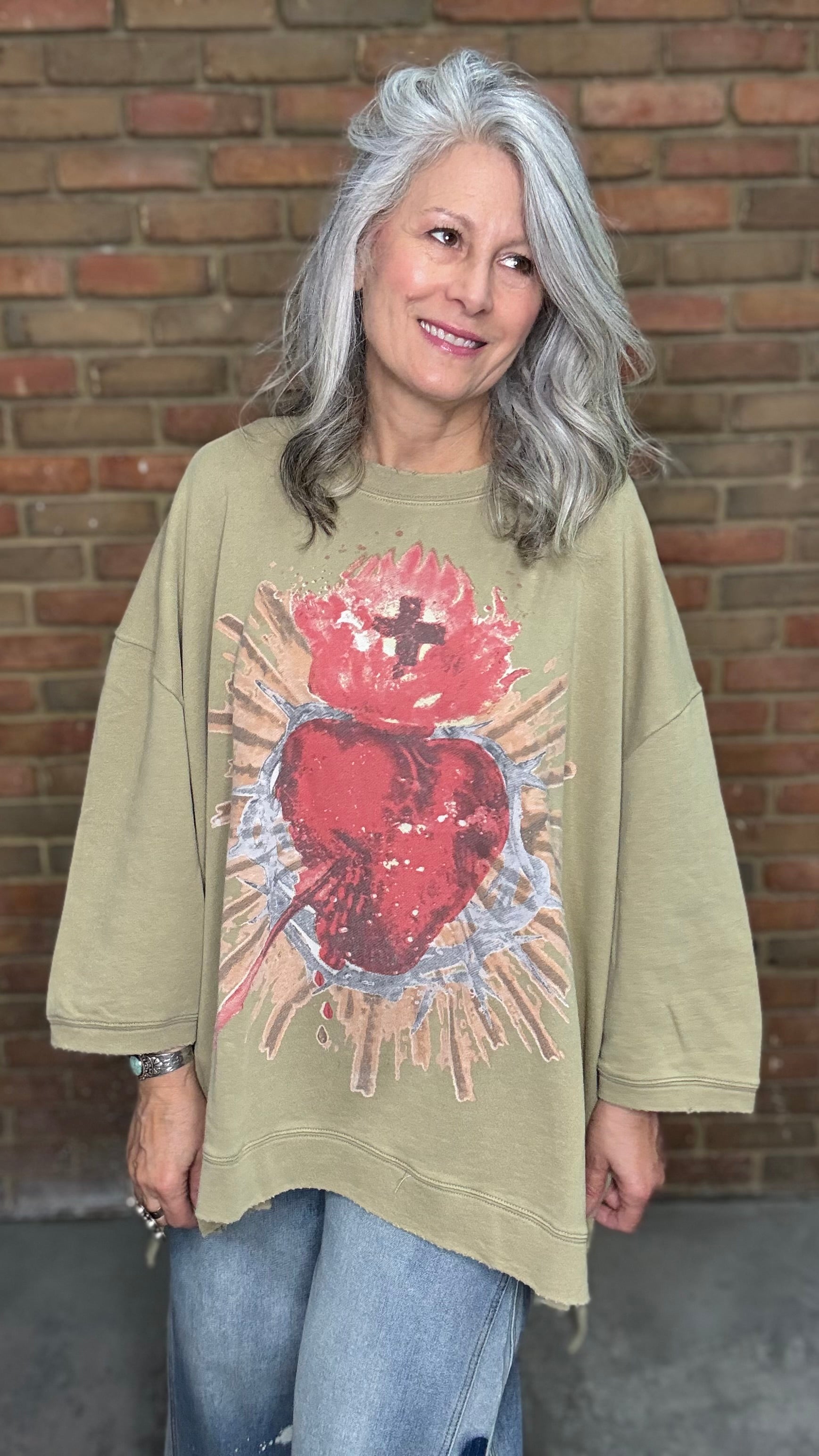 Dance With the Moon Sweatshirt - Olive Sacred