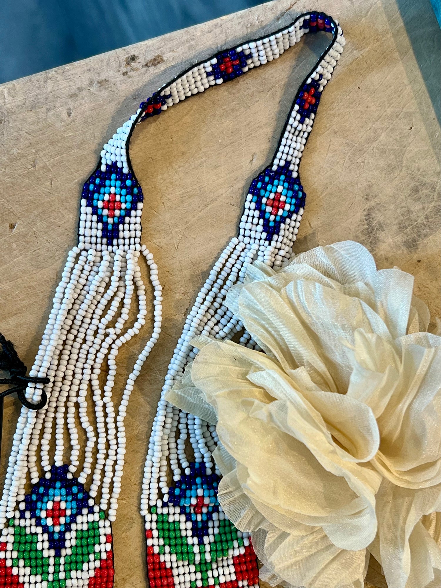 Beaded Shield Necklace