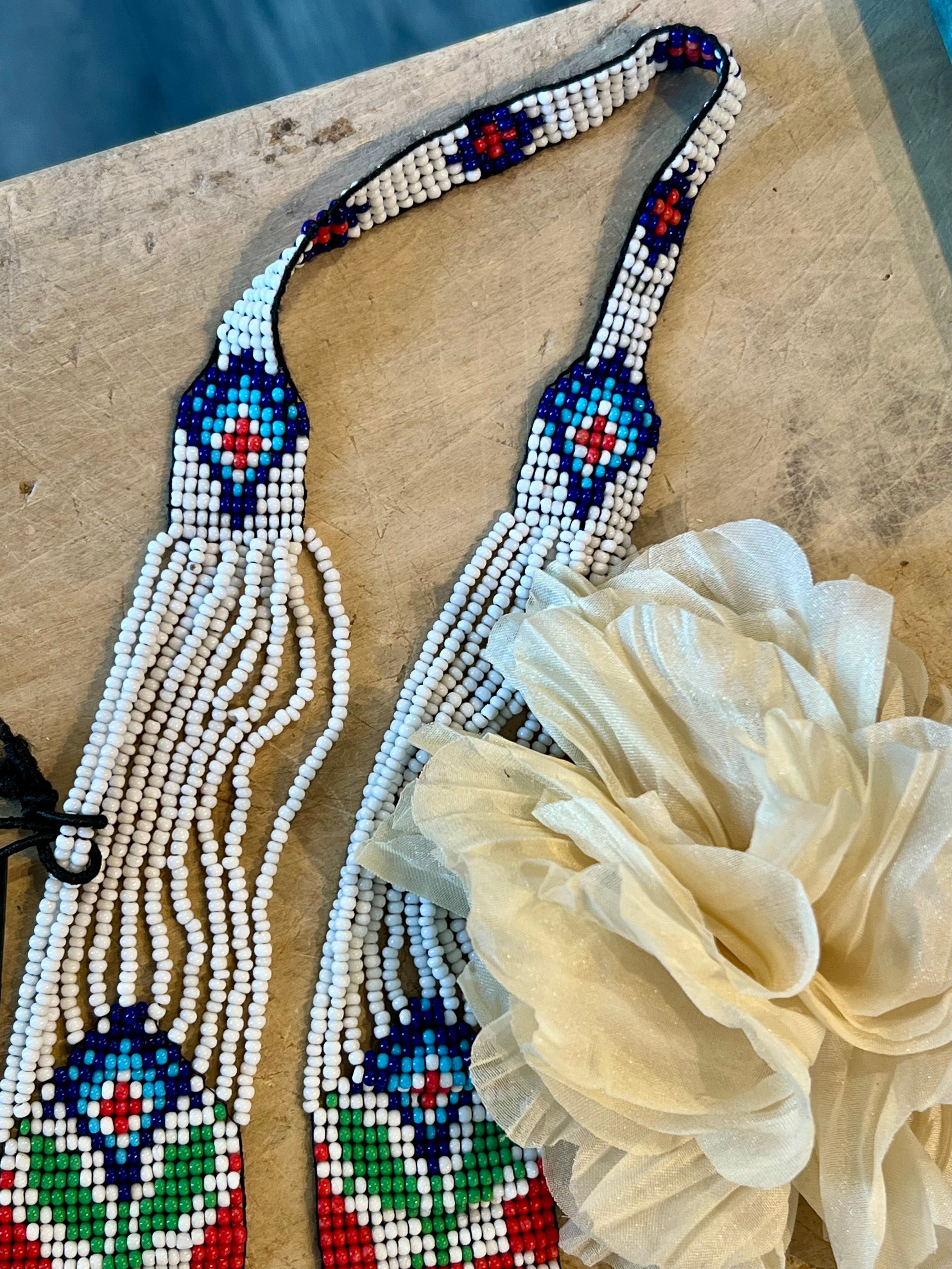Beaded Shield Necklace