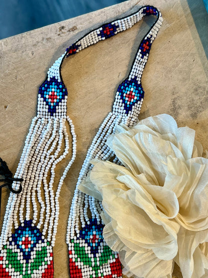 Beaded Shield Necklace