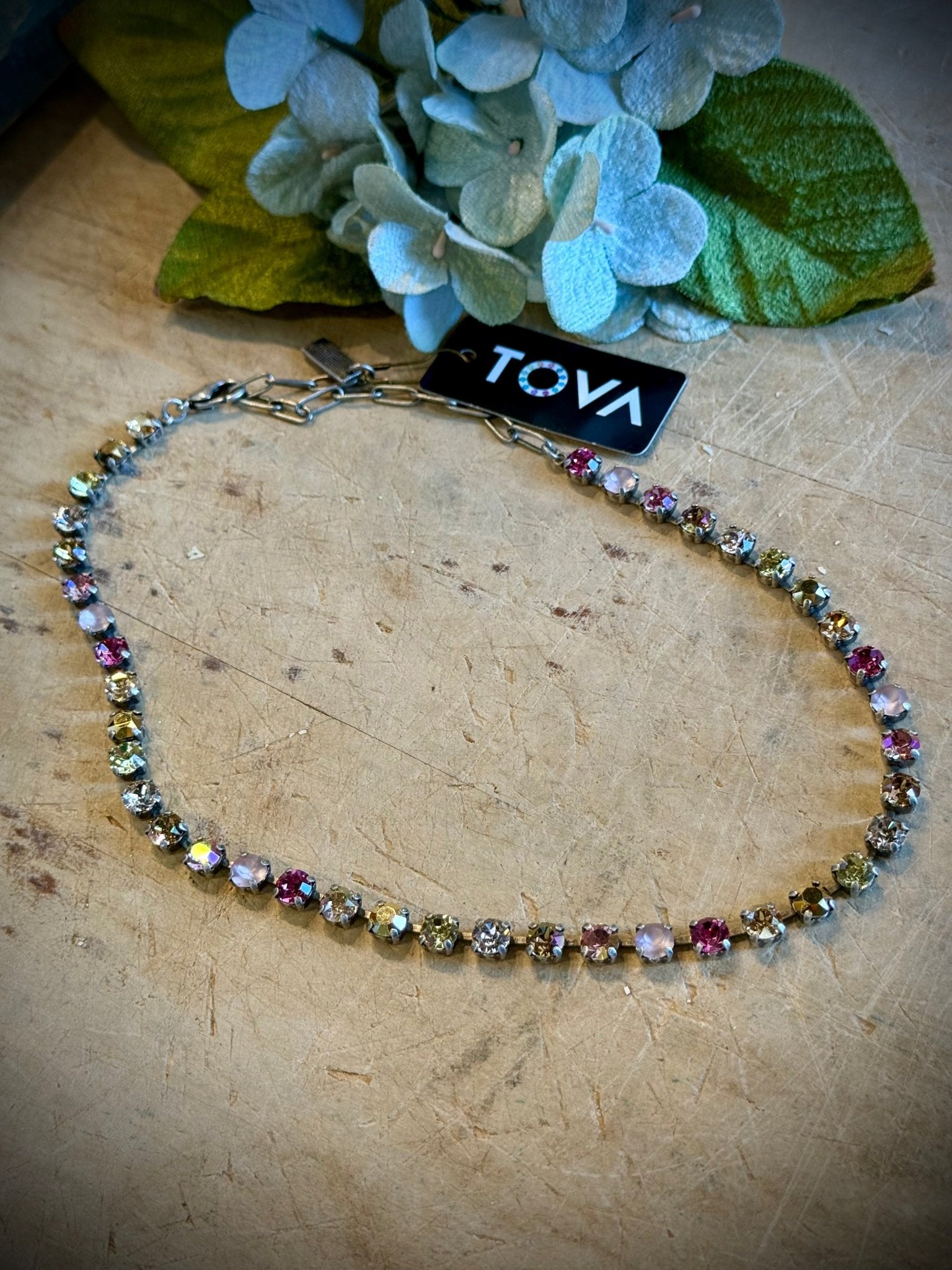 Sarina Necklace Pinkle/Antique Silver - Vintage Vault Boutique