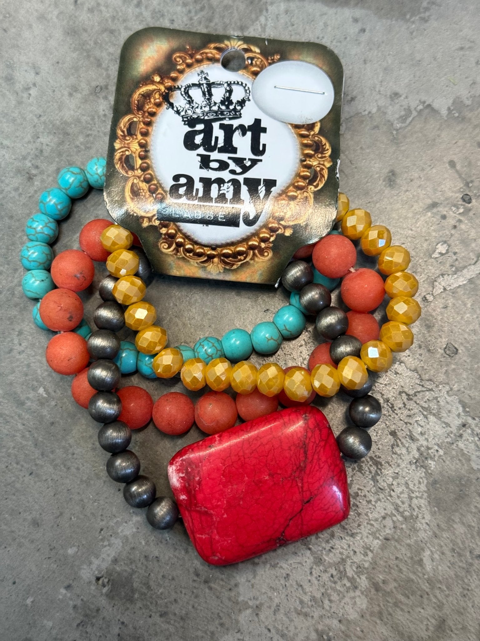 Aztec Multi Stretch Bracelet - Vintage Vault Boutique