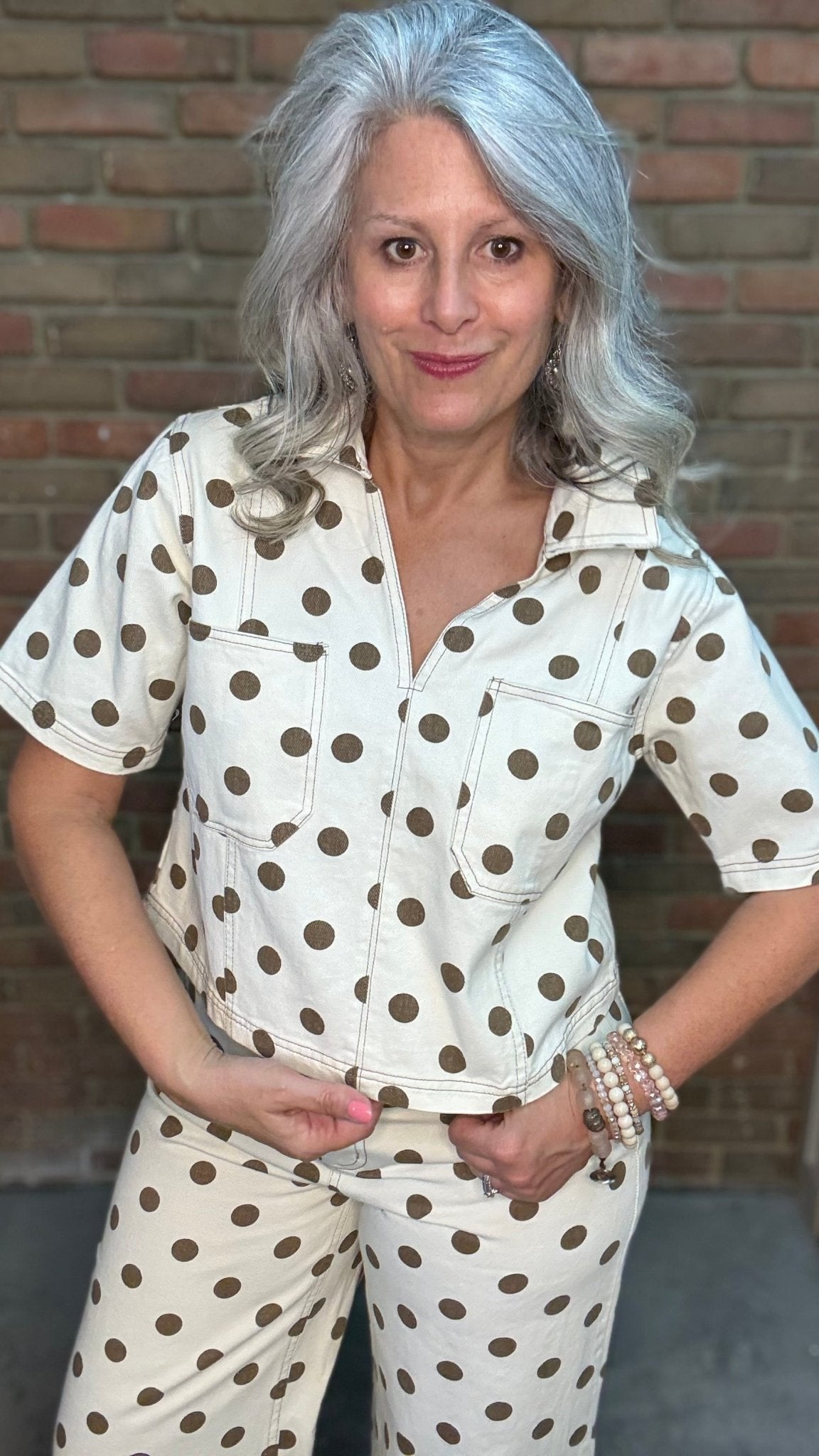 Polka Dot Boxy Top - Vintage Vault Boutique