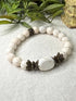 White Accent Bead Stretch Bracelet - Vintage Vault Boutique