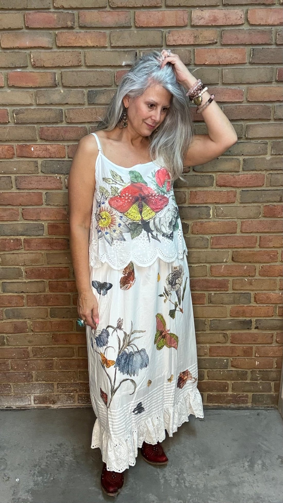 Butterfly and Flower Dress - Vintage Vault Boutique